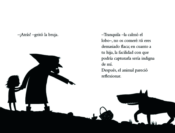 Ilustración de La bruja, la hija y el lobo