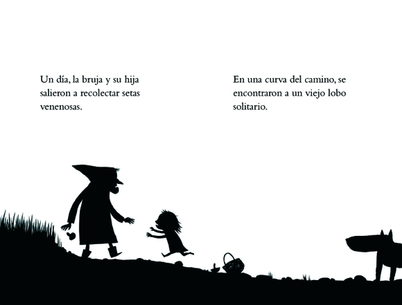 Ilustración de La bruja, la hija y el lobo
