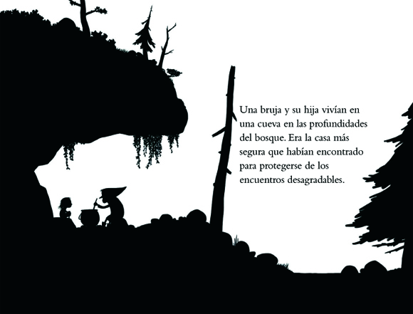 Ilustración de La bruja, la hija y el lobo