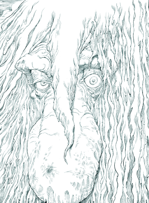 Ilustración de Odd y los Gigantes de Escarcha