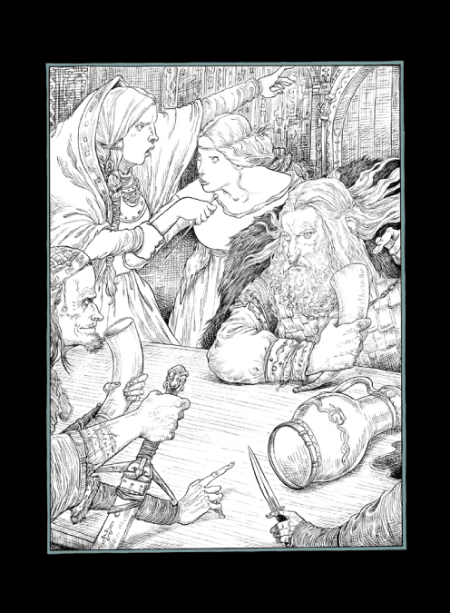 Ilustración de Odd y los Gigantes de Escarcha