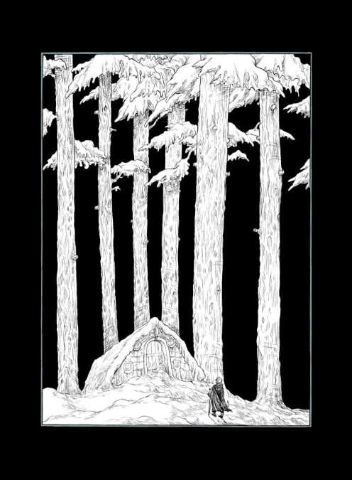 Ilustración de Odd y los Gigantes de Escarcha