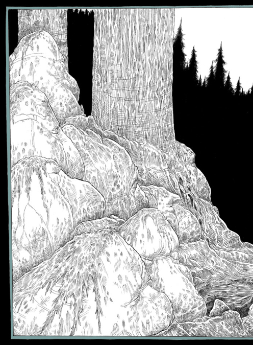 Ilustración de Odd y los Gigantes de Escarcha