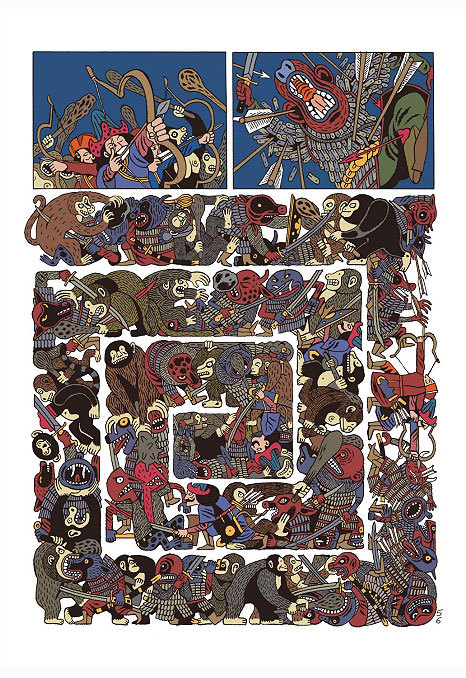 Ilustración de Hâsib y la reina de las serpientes
