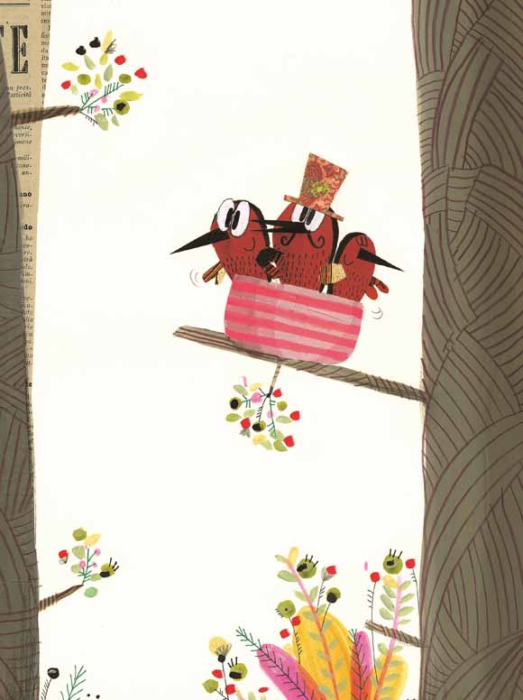 Ilustración de Fábula de la mariposa y la piedra