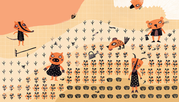 Ilustración de La huerta de Simón