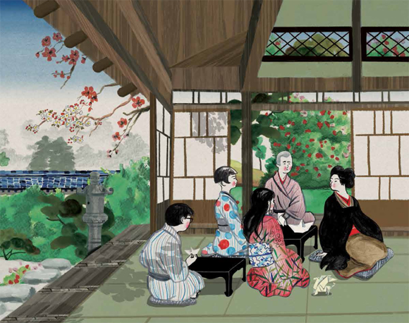 Ilustración de La escuela de Haru