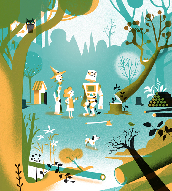 Ilustración de El Mago de Oz