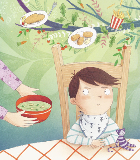 Ilustración de ¡No quiero comer!