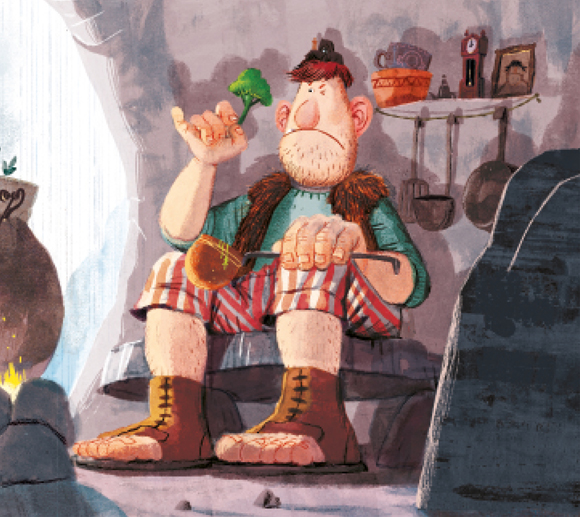 Ilustración de El gigante de Glotolandia