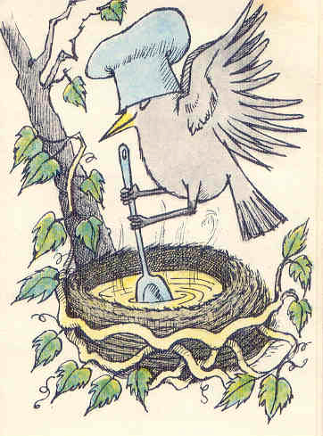 Ilustración de Sopa de pollo con arroz