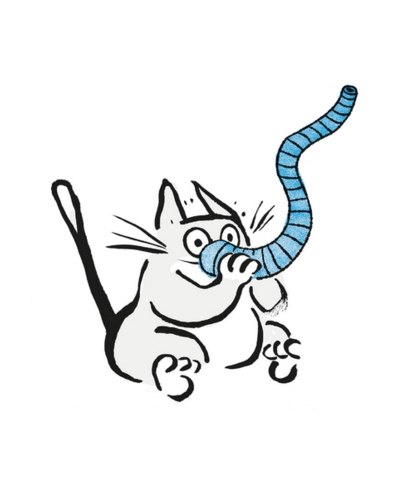 Ilustración de Animales con el gato Chiqui