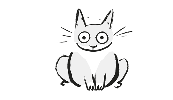 Ilustración de Animales con el gato Chiqui