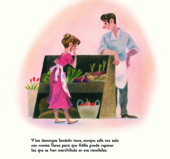 Ilustración de Rosa a pintitas