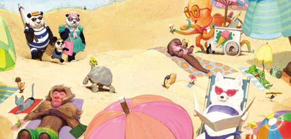 Ilustración de El día de playa de Chu