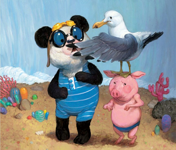 Ilustración de El día de playa de Chu