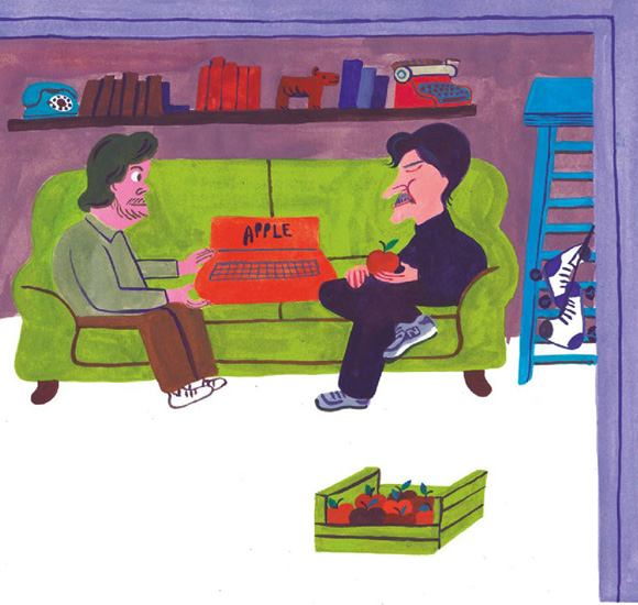 Ilustración de Steve Jobs. Inventor del mañana