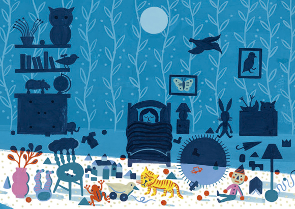 Ilustración de Sueños en la noche