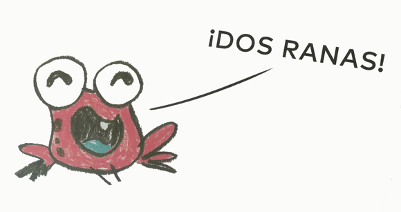 Ilustración de ¡Contemos 5 ranas!