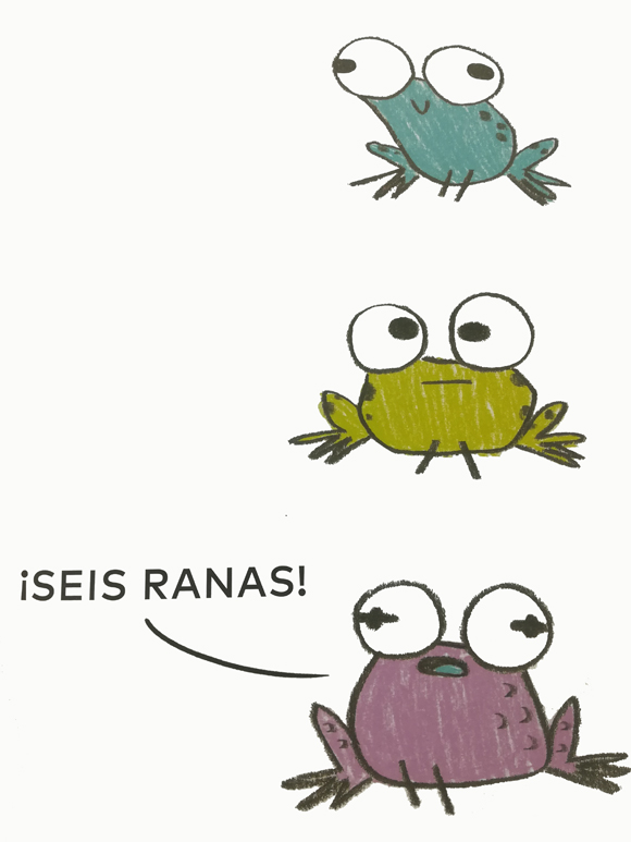 Ilustración de ¡Contemos 5 ranas!