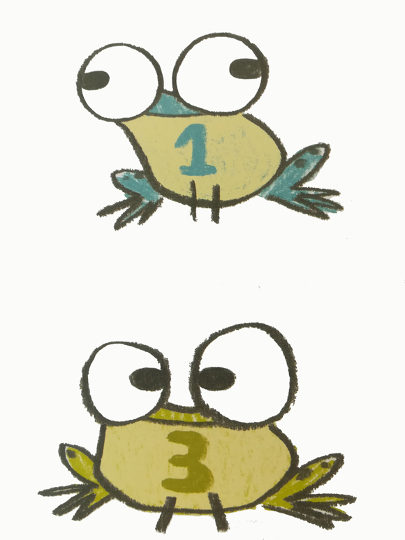 Ilustración de ¡Contemos 5 ranas!