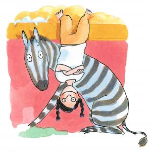 Ilustración de La cebra bajo la cama