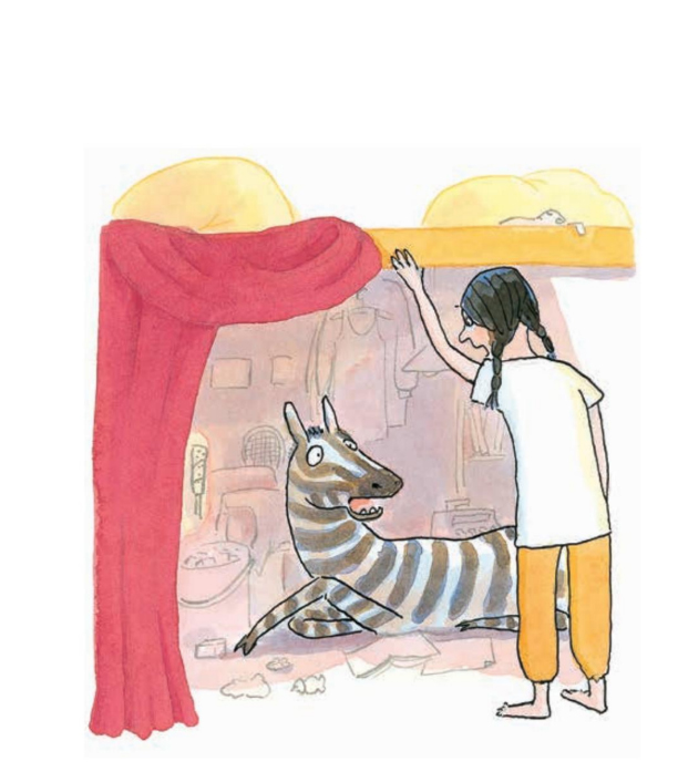 Ilustración de La cebra bajo la cama