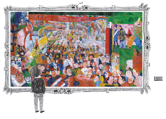Ilustración de La entrada de Cristo en Bruselas