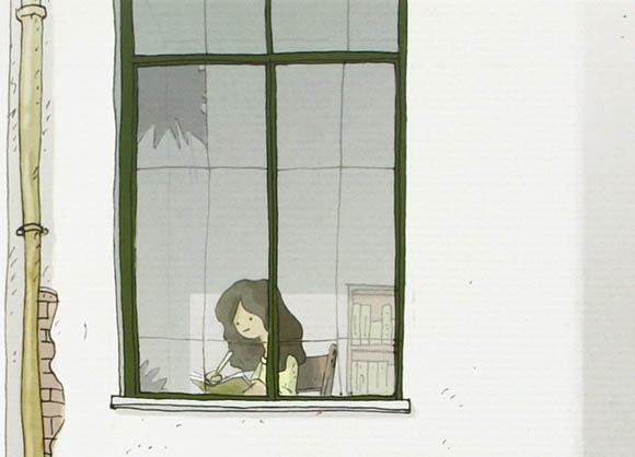 Ilustración de La chica de la ventana