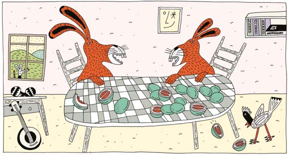Ilustración de Conejo y conejo