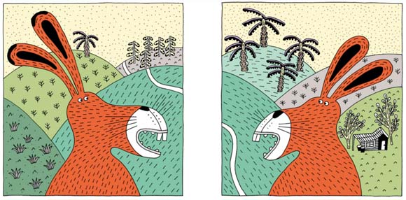 Ilustración de Conejo y conejo