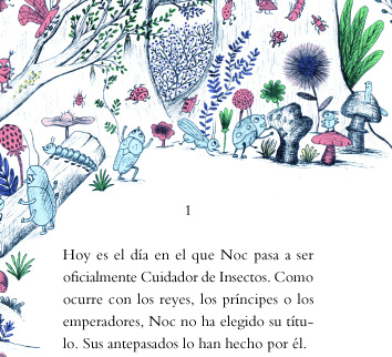Ilustración de El pequeño cuidador de insectos