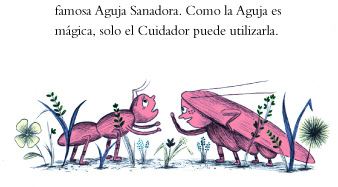 Ilustración de El pequeño cuidador de insectos