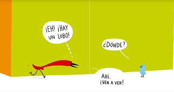 Ilustración de ¡Hay un lobo!