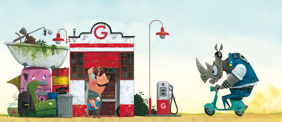 Ilustración de El garaje de Gus