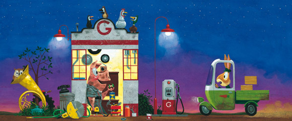 Ilustración de El garaje de Gus
