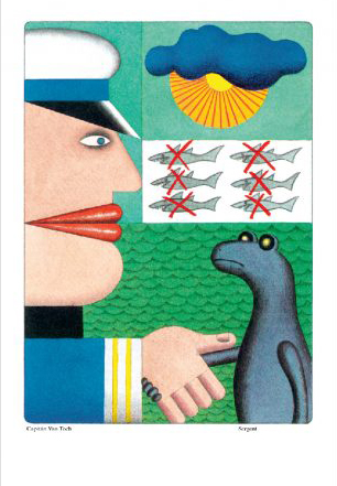 Ilustración de La guerra de las salamandras