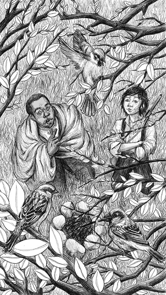 Ilustración de Las aventuras de Huckleberry Finn