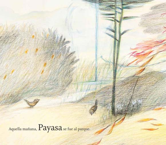 Ilustración de Payasa en el parque