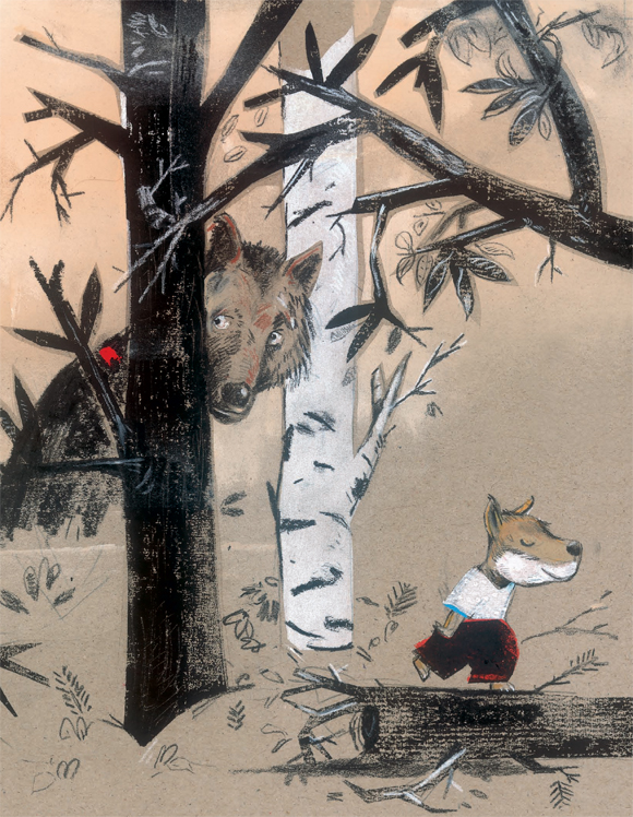 Ilustración de ¿Te da miedo el bosque, Papá Lobo?