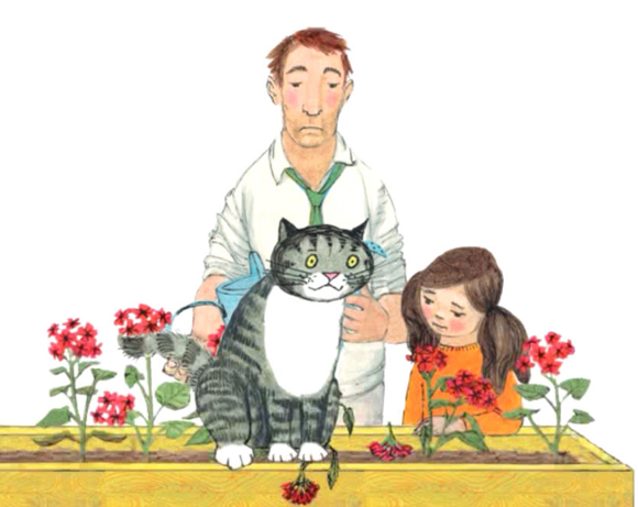 Ilustración de MOG, la gata despistada