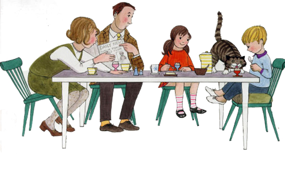 Ilustración de MOG, la gata despistada