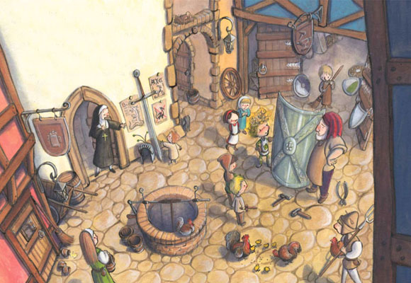 Ilustración de El pequeño Jorge y el dragón