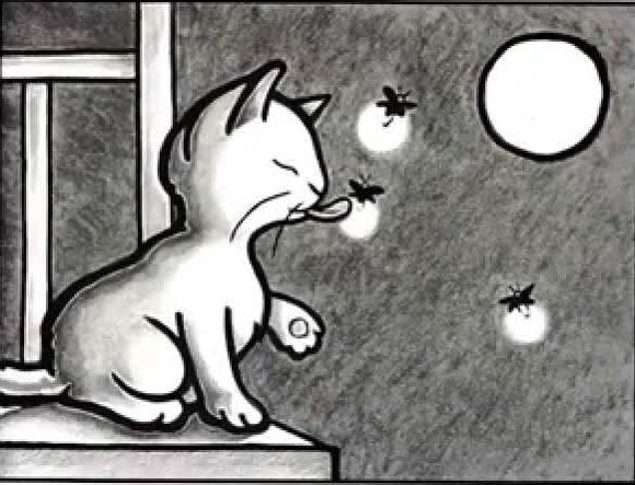 Ilustración de Un platito de leche en el cielo