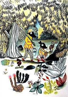 Ilustración de Poka & Mina. De pesca