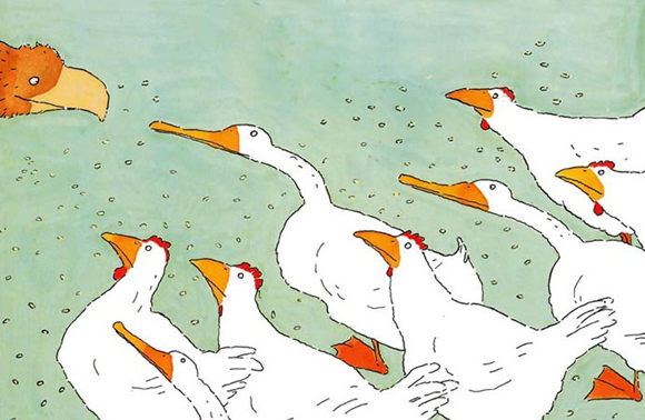 Ilustración de El águila que no quería volar
