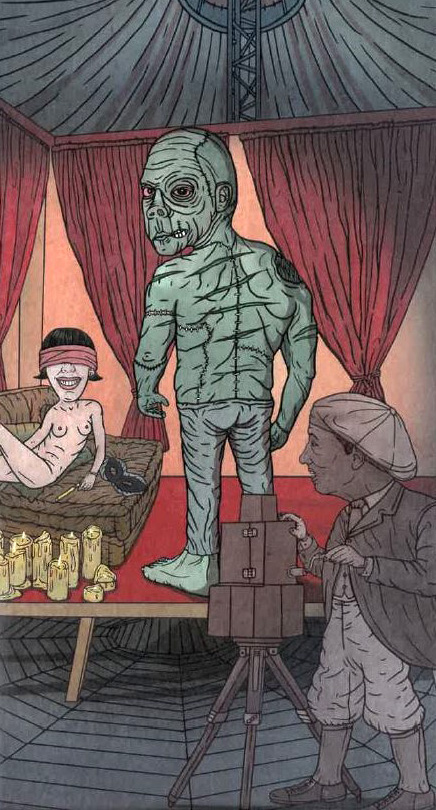 Ilustración de Frankenstein resuturado