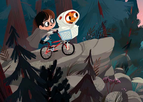 Ilustración de E. T. El Extraterrestre