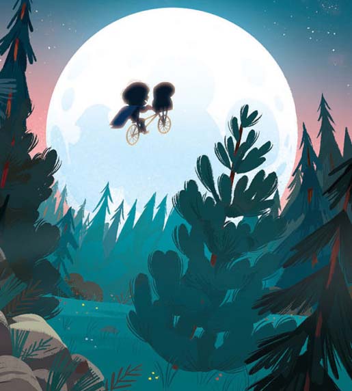 Ilustración de E. T. El Extraterrestre