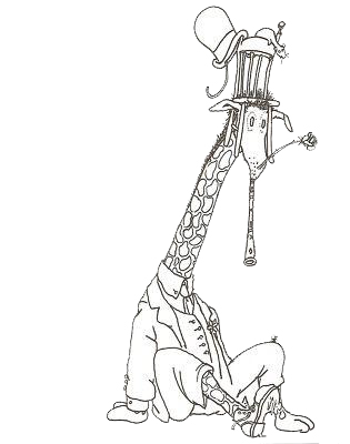 Ilustración de Una jirafa y media